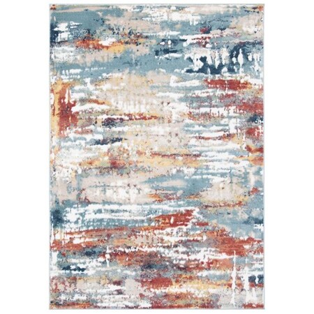 Safavieh 5 ft. 5 in. x 7 ft. 7 in. Skyler 500 Contemporary Rectangle Power Loomed Area Rug Beige & Burgundy SKY548A-5